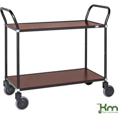 Kongamek Rullebord - 2 Hylder, 1100x430x940, Sort/mahogni Kongamek Rullebord - 2 Hylder, 1100x430x940, Sort/mahogni