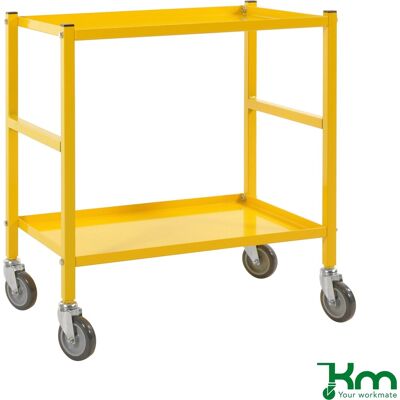 Kongamek Rullevogn, 2 Hylder, 670x415x760, 150 Kg, Gul Kongamek Rullevogn, 2 Hylder, 670x415x760, 150 Kg, Gul