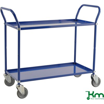 Kongamek Rullebord 2 Hylder, 1070x450x940, 250 Kg, Blå Kongamek Rullebord 2 Hylder, 1070x450x940, 250 Kg, Blå