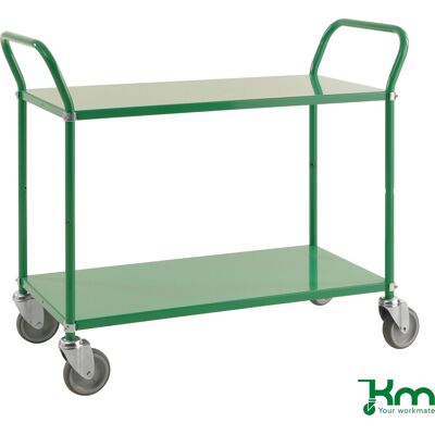 Kongamek Rullebord 2 Hylder, 1070x450x940, 250 Kg, Grøn Kongamek Rullebord 2 Hylder, 1070x450x940, 250 Kg, Grøn