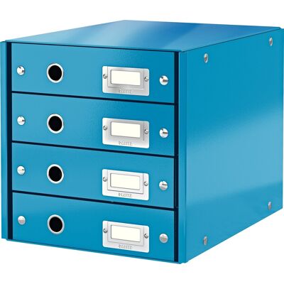 Leitz Click & Store Skuffekabinet 4 Rum Blå Leitz Click & Store Skuffekabinet 4 Rum Blå