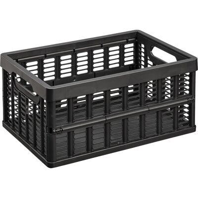 Plast Team Basic Foldekasse, 355x242x163mm, Sort Plast Team Basic Foldekasse, 355x242x163mm, Sort