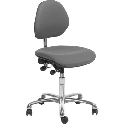 Global Office Arbejdsstol Lav Ryg, Grå, Stof, 44-56 Cm Global Office Arbejdsstol Lav Ryg, Grå, Stof, 44-56 Cm