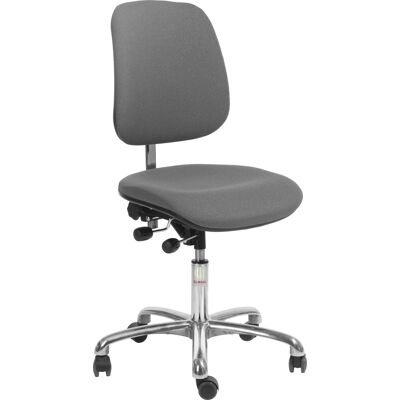 Global Office Arbejdsstol Høj Ryg, Grå, Stof, 44-56 Cm Global Office Arbejdsstol Høj Ryg, Grå, Stof, 44-56 Cm