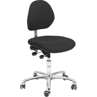Global Office Arbejdsstol Lav Ryg, Sort, Stof, 44-56 Cm Global Office Arbejdsstol Lav Ryg, Sort, Stof, 44-56 Cm