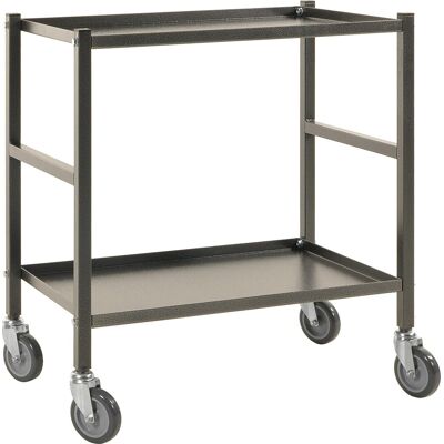 Kongamek Rullevogn, 2 Hylder,670x415x760,150 Kg,Antracitgrå Kongamek Rullevogn, 2 Hylder,670x415x760,150 Kg,Antracitgrå