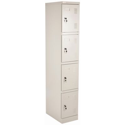 Lomax Garderobeskab 4 Døre, Grå, H180xb30xd50 Cm Lomax Garderobeskab 4 Døre, Grå, H180xb30xd50 Cm