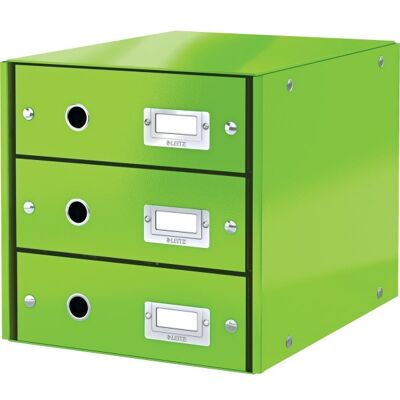 Leitz Click & Store Skuffekabinet 3 Rum Grøn Leitz Click & Store Skuffekabinet 3 Rum Grøn