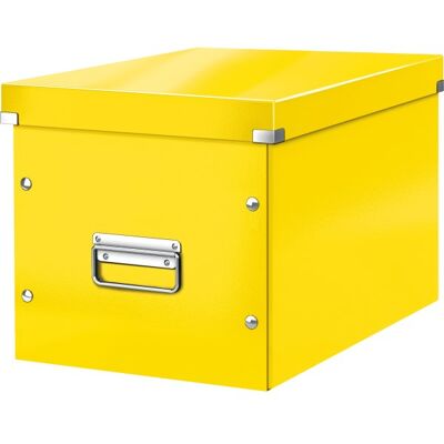 Leitz Click & Store Boks Cube L Gul Leitz Click & Store Boks Cube L Gul