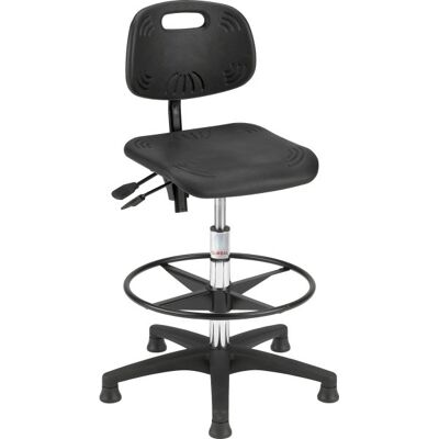 Global Simple Plus Arbejdsstol, Sort, Pu Sæde, 53-79 Cm Global Simple Plus Arbejdsstol, Sort, Pu Sæde, 53-79 Cm