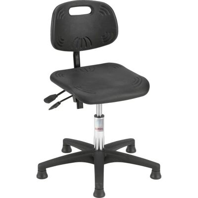Global Simple Arbejdsstol, Sort, Pu Sæde, 36-49 Cm Global Simple Arbejdsstol, Sort, Pu Sæde, 36-49 Cm