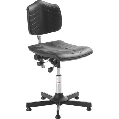 Global Premium Arbejdsstol, Sort, Pu Sæde, 47-60 Cm Global Premium Arbejdsstol, Sort, Pu Sæde, 47-60 Cm