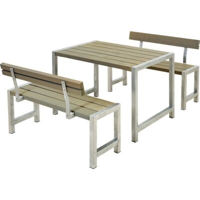 Plus FSC Have Sæt - Rektangulært Bord & Bænke - Have Møbler Plus FSC Have Sæt - Rektangulært Bord & Bænke - Have Møbler