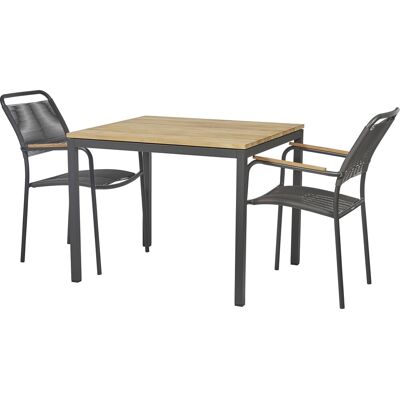 Mandalay Toscana Havebord L.82 Cm + 2 Verona, Antracit Mandalay Toscana Havebord L.82 Cm + 2 Verona, Antracit