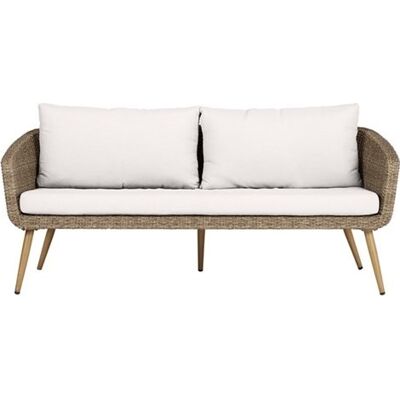 Outfit Johannes Sofa 3 Person Inkl. Hynder, Natur/hvid Outfit Johannes Sofa 3 Person Inkl. Hynder, Natur/hvid