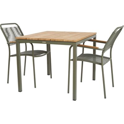 Mandalay Toscana Havebord L.82 Cm + 2 Verona, Olivengrøn Mandalay Toscana Havebord L.82 Cm + 2 Verona, Olivengrøn