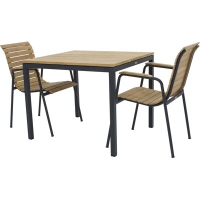 Mandalay Toscana Havebord L.82 Cm + 2 Bellevue, Antracit Mandalay Toscana Havebord L.82 Cm + 2 Bellevue, Antracit