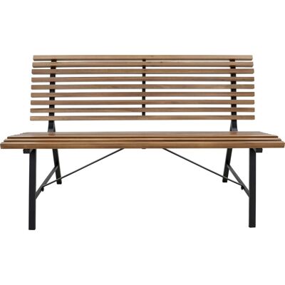 Outfit Stefania Havebænk, 130x65cm, Sort/teak Outfit Stefania Havebænk, 130x65cm, Sort/teak
