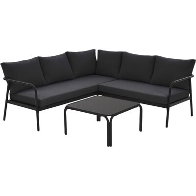 Envy Olga Hjørnesofa M/hynder Og Bord, Sort Envy Olga Hjørnesofa M/hynder Og Bord, Sort