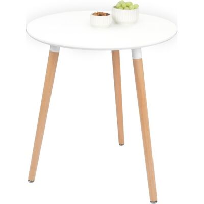 Lomax Fano Loungebord Ø 60 Cm Hvid Med Stel I Bøg Lomax Fano Loungebord Ø 60 Cm Hvid Med Stel I Bøg