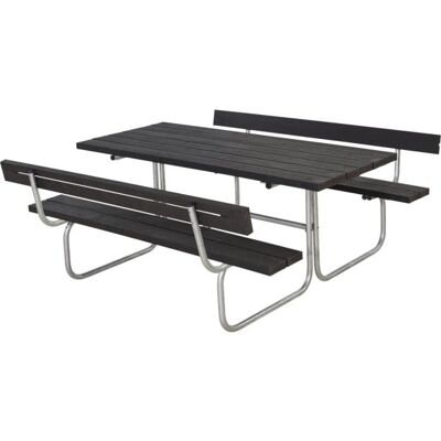 Plus Classic Bord-Bænkesæt M. Ryg, Replast, Sort Plus Classic Bord-Bænkesæt M. Ryg, Replast, Sort