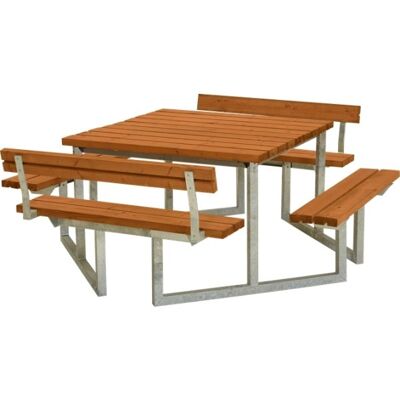 Plus Twist Bord/bænkesæt, M/2 Ryglæn,Teak, 204 Cm Plus Twist Bord/bænkesæt, M/2 Ryglæn,Teak, 204 Cm