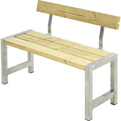 Plus Cafe Plankebænk M. Ryglæn, L 127 Cm, Natur Plus Cafe Plankebænk M. Ryglæn, L 127 Cm, Natur