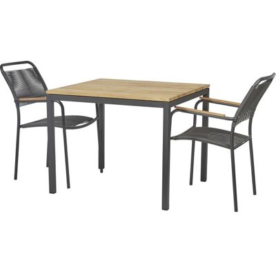 Mandalay Toscana Havebord L.82 Cm + 2 Verona, Antracit Mandalay Toscana Havebord L.82 Cm + 2 Verona, Antracit