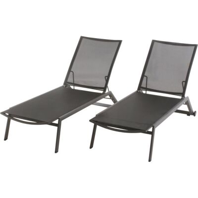 Mandalay Elba Liggestol 2 Stk., Antracit Mandalay Elba Liggestol 2 Stk., Antracit