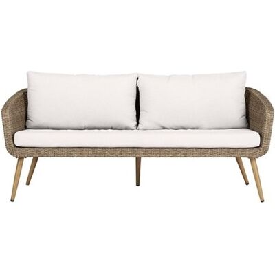 Outfit Johannes Sofa 3 Person Inkl. Hynder, Natur/hvid Outfit Johannes Sofa 3 Person Inkl. Hynder, Natur/hvid