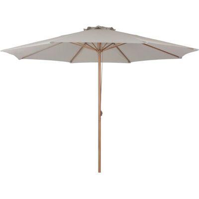 Outfit Frank Parasol M/snoretræk Ø3,5m, Teak/beige Outfit Frank Parasol M/snoretræk Ø3,5m, Teak/beige