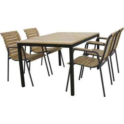 Mandalay Toscana Havebord L.132 Cm + 4 Bellevue, Antracit Mandalay Toscana Havebord L.132 Cm + 4 Bellevue, Antracit