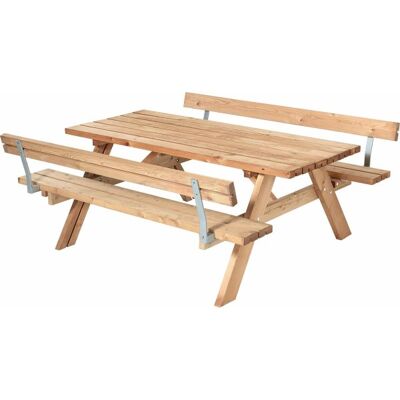 Plus ThermoWood Picnicbord 179x177x71cm Guldbrun - Picnic Table Plus ThermoWood Picnicbord 179x177x71cm Guldbrun - Picnic Table