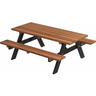 Plus Klassisk Bord-Bænkesæt, Thermowood/sort Plus Klassisk Bord-Bænkesæt, Thermowood/sort