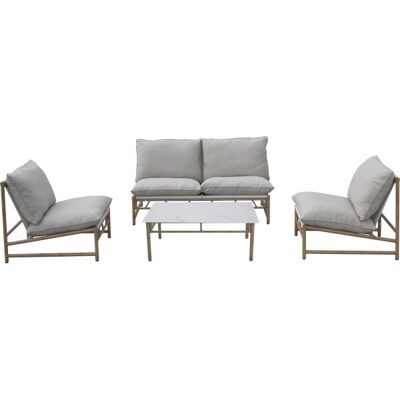 Envy Vega Sofasæt 4 Pers. 4 Dele M/hynder, Natur/grå Envy Vega Sofasæt 4 Pers. 4 Dele M/hynder, Natur/grå