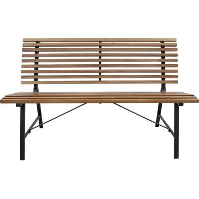 Outfit Stefania Havebænk, 130x65cm, Sort/teak Outfit Stefania Havebænk, 130x65cm, Sort/teak
