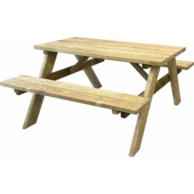 Plus Bistro Bord-Bænkesæt, 118 Cm, Natur Plus Bistro Bord-Bænkesæt, 118 Cm, Natur