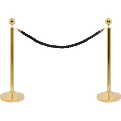 Securit Afspærringssæt Lux M/ Sort Reb - Startsæt, Guld Securit Afspærringssæt Lux M/ Sort Reb - Startsæt, Guld