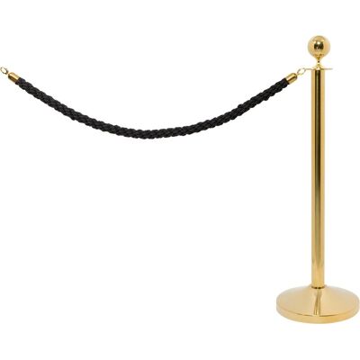 Securit Afspærringssæt Lux M/ Sort Reb - Udbygning, Guld Securit Afspærringssæt Lux M/ Sort Reb - Udbygning, Guld
