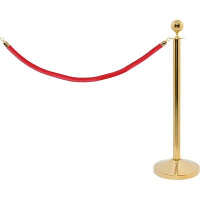 Securit Afspærringssæt Lux M/ Rødt Reb - Udbygning, Guld Securit Afspærringssæt Lux M/ Rødt Reb - Udbygning, Guld