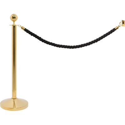 Securit Afspærringssæt Lux M/ Sort Reb - Vægsæt, Guld Securit Afspærringssæt Lux M/ Sort Reb - Vægsæt, Guld