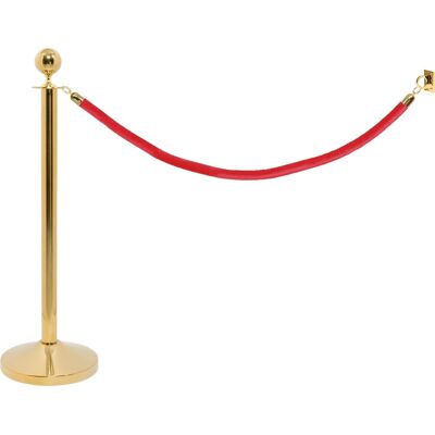 Securit Afspærringssæt Lux M/ Rødt Reb - Vægsæt, Guld Securit Afspærringssæt Lux M/ Rødt Reb - Vægsæt, Guld
