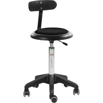 Global Micro Stol, Sort, Uldstof, 52-71 Cm, Ryglæn Global Micro Stol, Sort, Uldstof, 52-71 Cm, Ryglæn