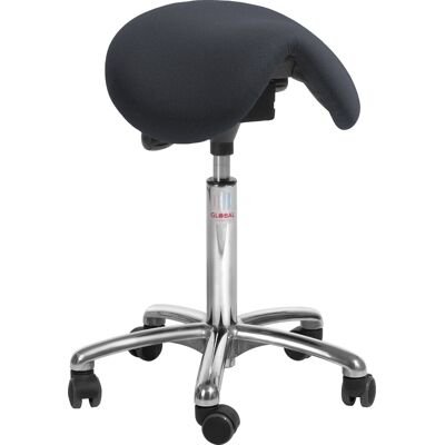 Global Dalton Sadelstol, Sort, Stof, 60-79 Cm, Alu Global Dalton Sadelstol, Sort, Stof, 60-79 Cm, Alu