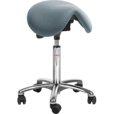 Global Dalton Sadelstol, Blågrå, Stof, 60-79 Cm, Alu Global Dalton Sadelstol, Blågrå, Stof, 60-79 Cm, Alu