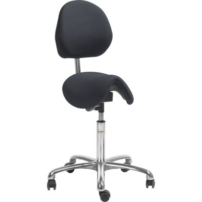 Global Dalton Sadelstol, Sort, Stof, 60-79 Cm, Ryglæn Global Dalton Sadelstol, Sort, Stof, 60-79 Cm, Ryglæn