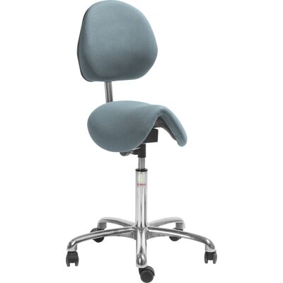 Global Dalton Sadelstol, Blågrå, Stof, 60-79 Cm, Ryglæn Global Dalton Sadelstol, Blågrå, Stof, 60-79 Cm, Ryglæn