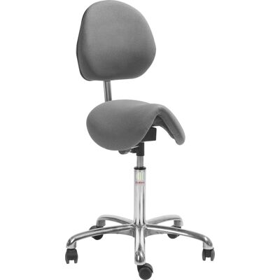 Global Dalton Sadelstol, Grå, Stof, 60-79 Cm, Ryglæn Global Dalton Sadelstol, Grå, Stof, 60-79 Cm, Ryglæn