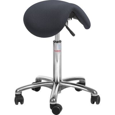 Global Dalton Sadelstol, Sort, Stof, 53-72cm, Flexmatic Global Dalton Sadelstol, Sort, Stof, 53-72cm, Flexmatic