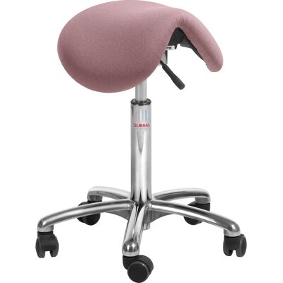 Global Dalton Sadelstol, Rosa, Stof, 53-72cm, Flexmatic Global Dalton Sadelstol, Rosa, Stof, 53-72cm, Flexmatic